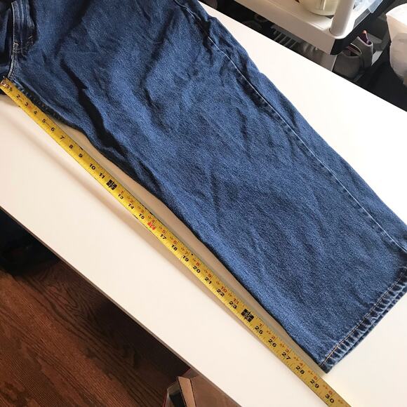 Levi's 550 Men's 56x30 Fits 55x29 Dark Stonewash Relaxed Fit 100% Cotton Jeans - Picture 12 of 12